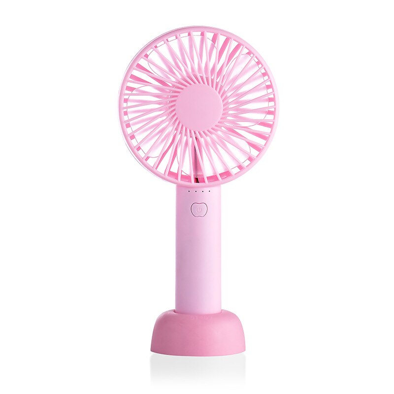 ventilateur portable Mini ventilateur USB rechargeable avec Base petit ventilateur pour voyage fille: Pink