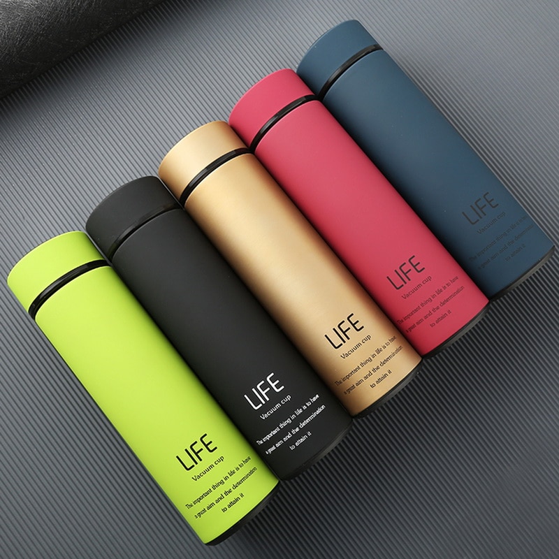 Termos ergonómicos para llevar bebidas calientes, taza térmica deportiva al vacío con capacidad de 500ML, material de acero inoxidable 304 para llevar café, té, agua a la oficina o reuniones