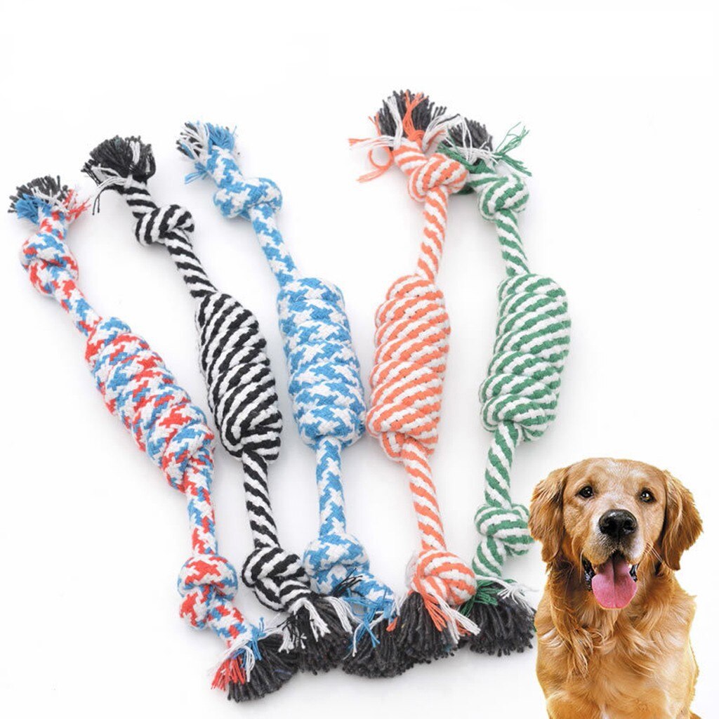 1 Pc Huisdieren Honden Dierbenodigdheden Pet Dog Puppy Katoen Chew Knot Toy Duurzaam Gevlochten Bone Touw 15Cm Grappig tool # J20