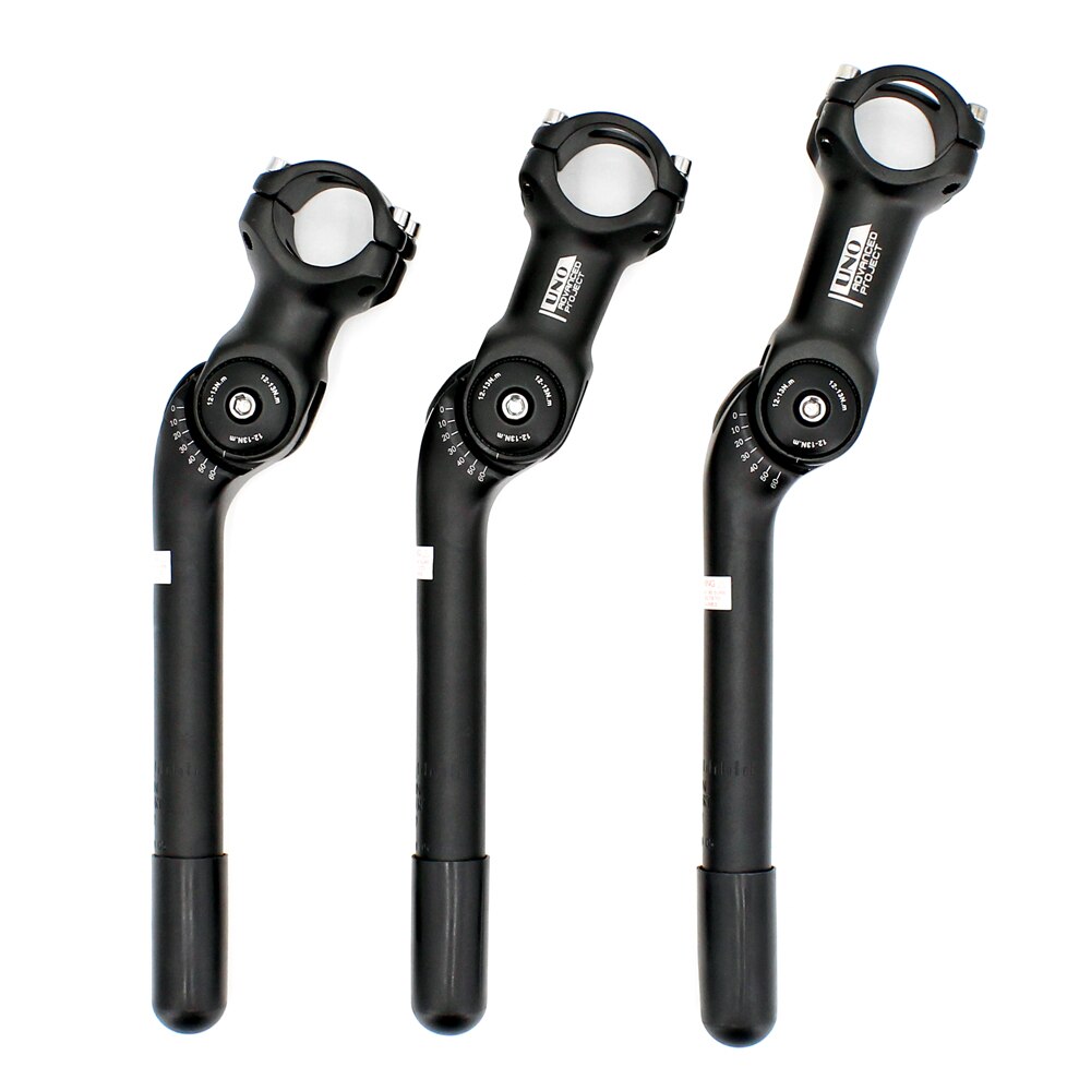 UNO Adjustable 60 Degree Bicycle Stem 31.8 Handlebar Stem Riser Front Fork Stem Aluminum Alloy With Quill 180mm Stems Adjustable