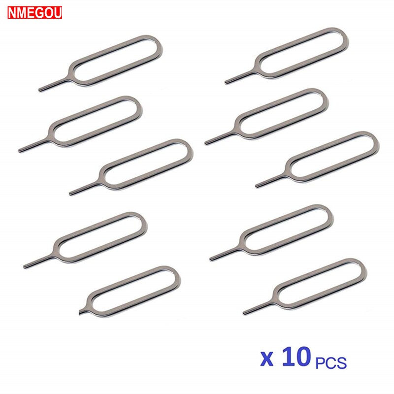 10PCS Sim Card Slot Reader Holder Tray Open Eject Ejector Pin Key for IPhone X XR XS Max 8 7 6S 6 Plus Samsung Galaxy S7 S8 S9