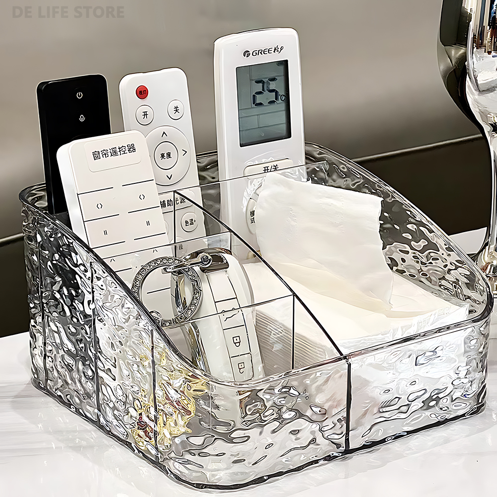 Remote Control Holder Transparent Storage Box For Remote Control Bedroom TV Remote Organizer Living Room Table Organizer Boxes