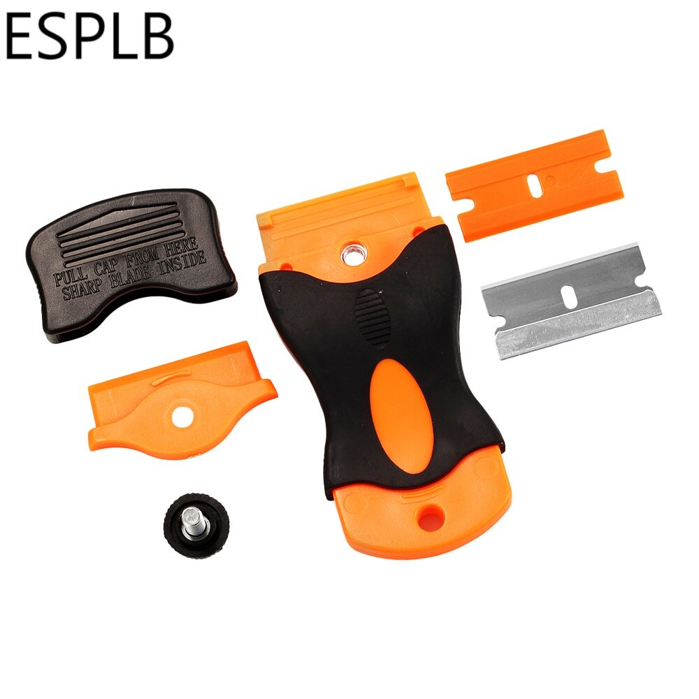 Rasierklingen aus Kunststoff/Metall, Schaber, Rakel, Kunststoffgriff zur Auswahl, UV-Kleberentferner, praktisch-Touchscreen-Aufkleber, Reiniger: Gold