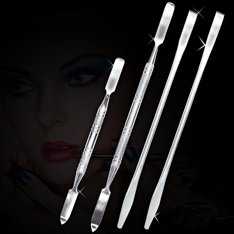 4 Stks/set Makeup Tools Roestvrij Staal Mengen Spatel Manicure Dental Rod Tool Nail Art Espatula Maquiagem Nail Spatel Make Up