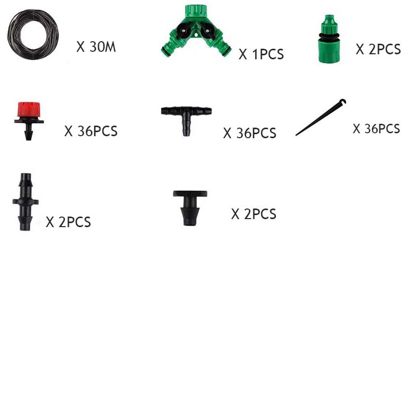 Automatisk elektronisk lcd-skærm sprinkler controller udendørs have timer automatisk vanding enhed vandingssystem yard værktøj: 30m drypvanding