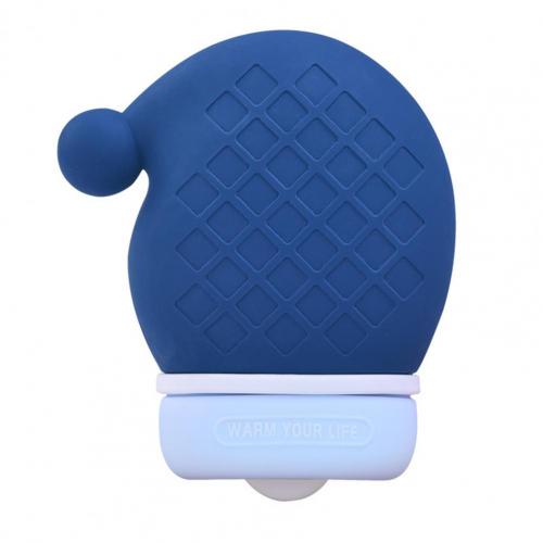 Grande scaldamani bottiglia antiscivolo forma compatta cappello grande iniezione bocca scaldamani bottiglia:  blu Hat