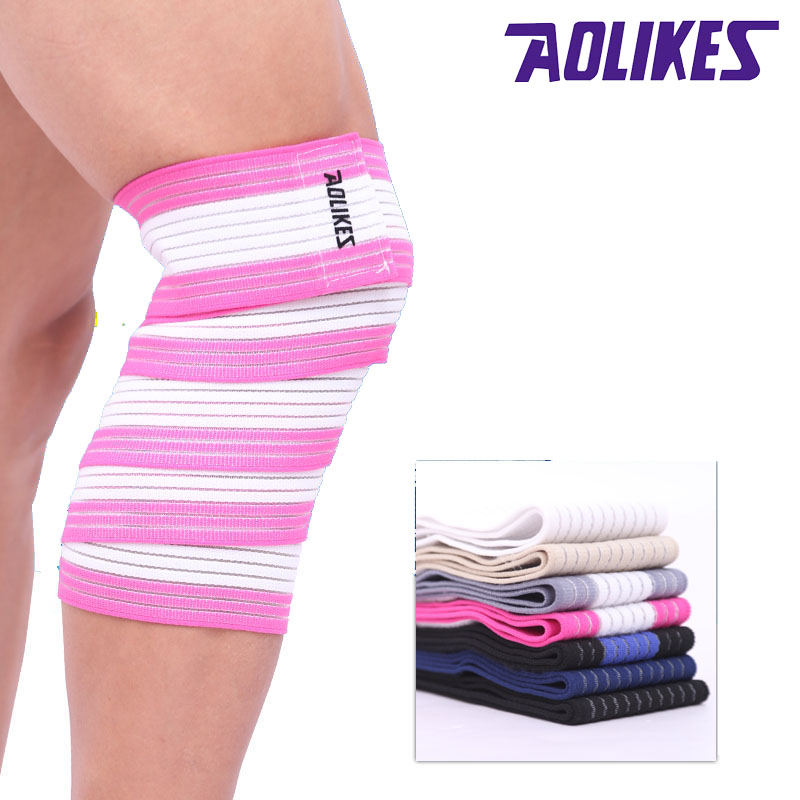 Aolikes 1 st bandagem elastisk knäskydd sporttejp kinesiologiskt elastiskt band joelheira vendas deporte a -1516