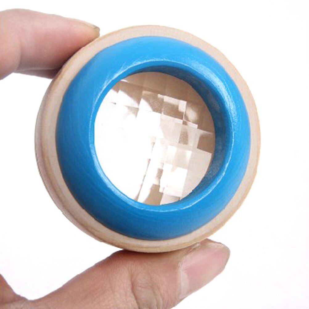 4Pcs Wooden Kaleidoscope Toys Mini Prism Bee Eye Effect Polygon Prism Children Educational Toys