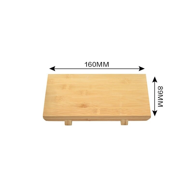 Bambus Küche Sushi Platte Sushi Tablett Sushi Dekoration Restaurant Holz Tablett für Sushi Sashimi Bazooka Nachtisch: 16cm x 9cm