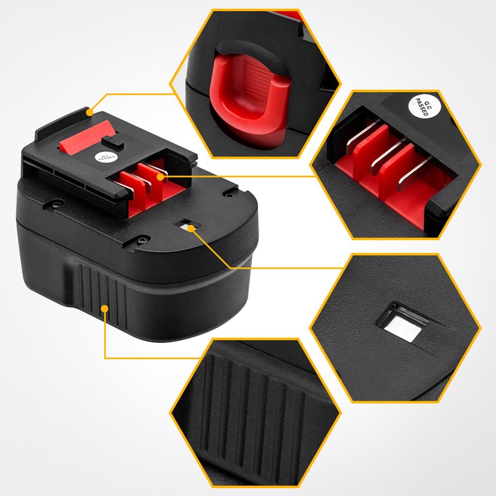 12V 3000mAh HPB14 Battery Compatible with Black & Decker HPB14 FSB14 FS140BX BD1444L HPD14K-2 CP14KB Cordless Power Tools