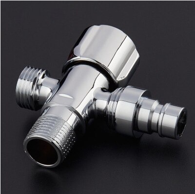 Bathroom Accessories Triangle Three-way Angle Valve Toilet Bidet Shattaf Diverter Equal Tee Joint Filling Valve T-adapter: 2