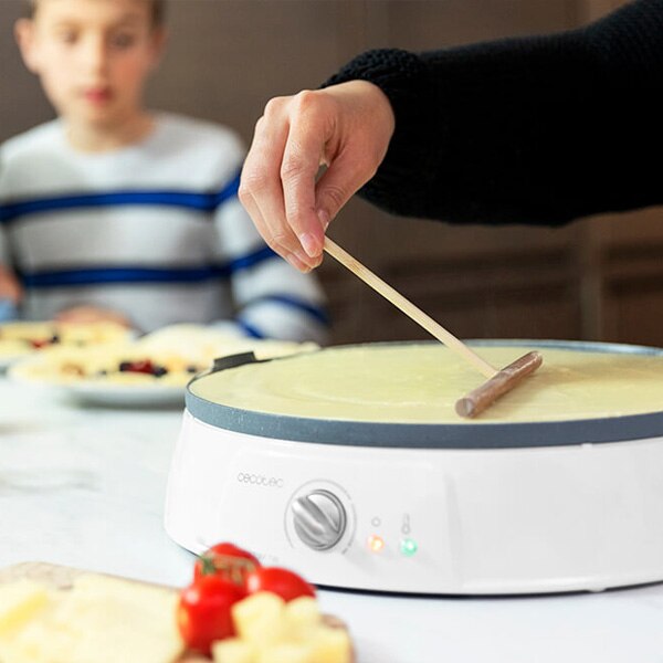 Crepera Cecotec Fun Crepestone Twin 1200W Blanco Gris
