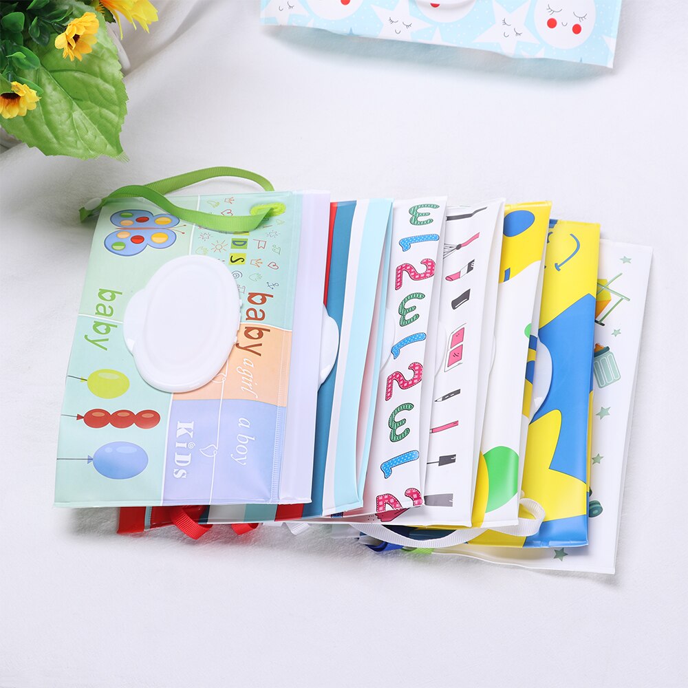 Portable Wet Wipes Bag Easy-carry Snap-strap Wipes Case Flip Cover Wet Wipes Container Stroller Self-sealing Cosmetic Pouch