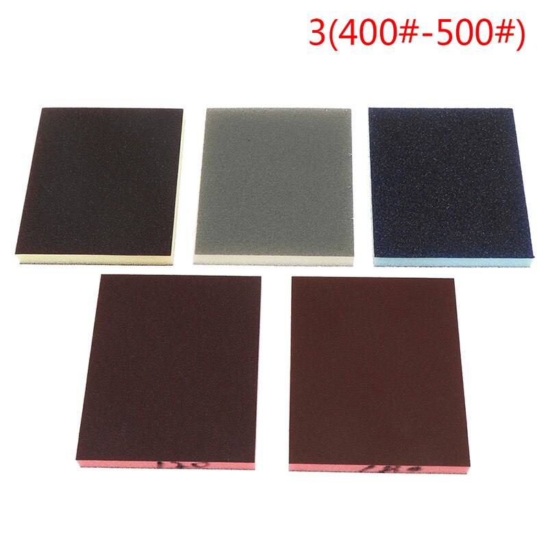 2pcs 120-1000grit Polishing Sanding Sponge Block Pad Sandpaper Assorted Abrasive Tool 120*100*12mm Random Color: 2pcs A3