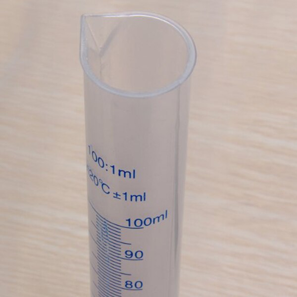 1PCS 100ml Transparent Plastic Graduated Measuring Cylinder For Lab Supplies Laboratory Tools