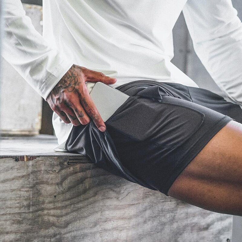 Løbe t-shirt mesh langærmet sport skjorte mænd fitness t shirt fitness tøj dry fit joggers kompression t-shirt træningstop