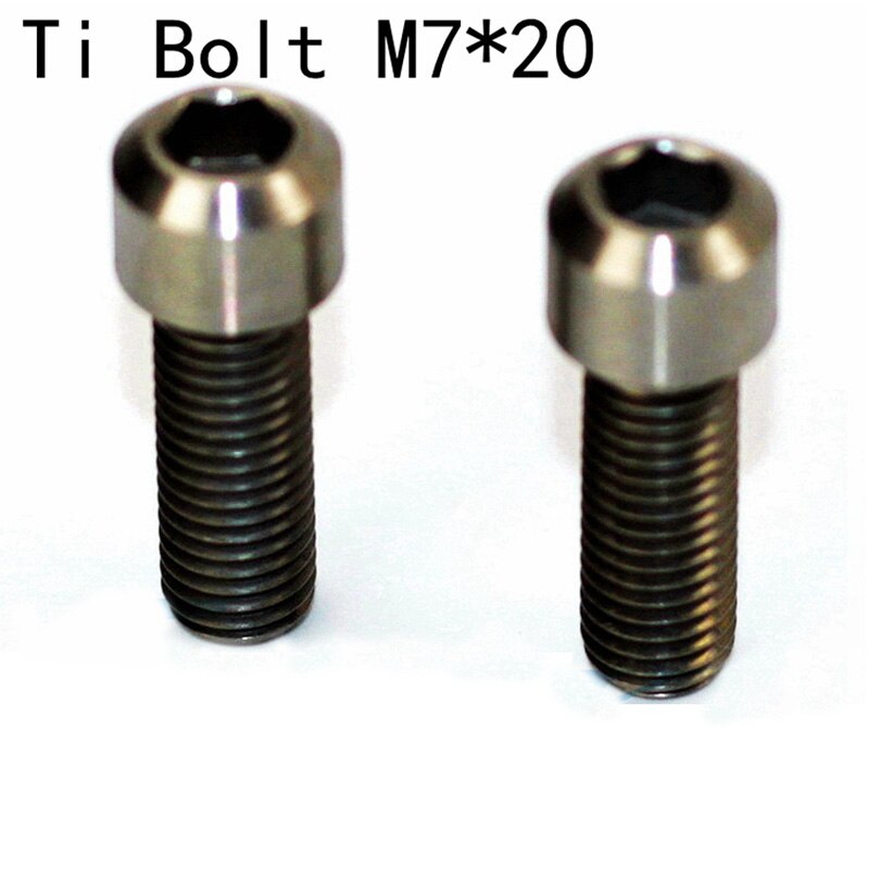 5g/Ud. Perno ultraligero de titanio Ti M7 20 M7 * 20 M7x20 tornillo ligero para tubo de cabeza Birdy para tornillo para manillar Brompton: 2pcs m7x20