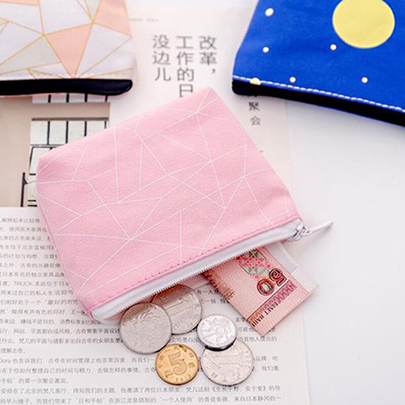 Yesello Meisjes Cute Print Snacks Portemonnee Portemonnee Tas Verandering Pouch Sleutelhouder Kinderen Canvas Portefeuilles