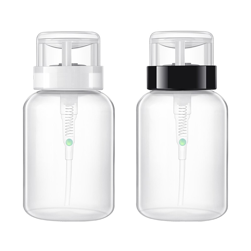 Portable 120ML/200ML Nail Polish Remover Alcohol Press Pumping Bottle Nail Art UV Gel Cleaner Empty Plastic Container Tool