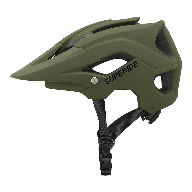 Superide em-molde dh mtb capacete de bicicleta esportes anti-impacto estrada mountain bike capacete das mulheres dos homens equitação ciclismo capacete: l / Azul