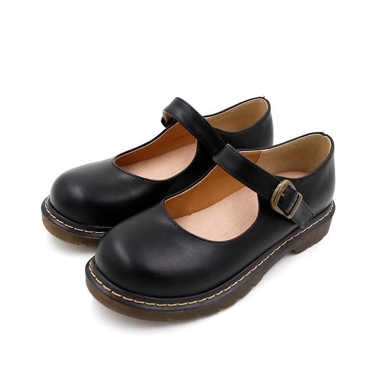 Mori fille Vintage en cuir Mary Janes école uniforme chaussures
