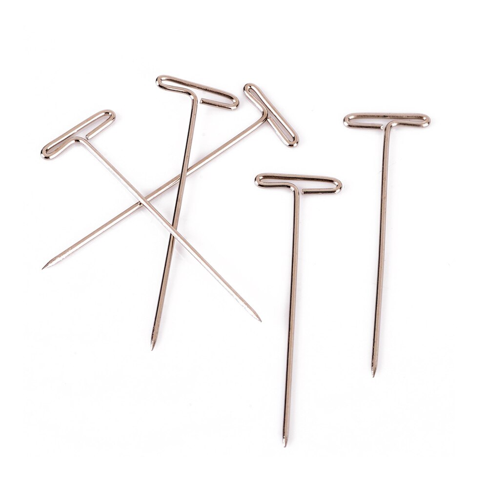 100pcs/Box 51mm Stainless Steel Straight Pins T Pins Stitching Needle Dressmaker Pins Quilt Applique Sewing Needle
