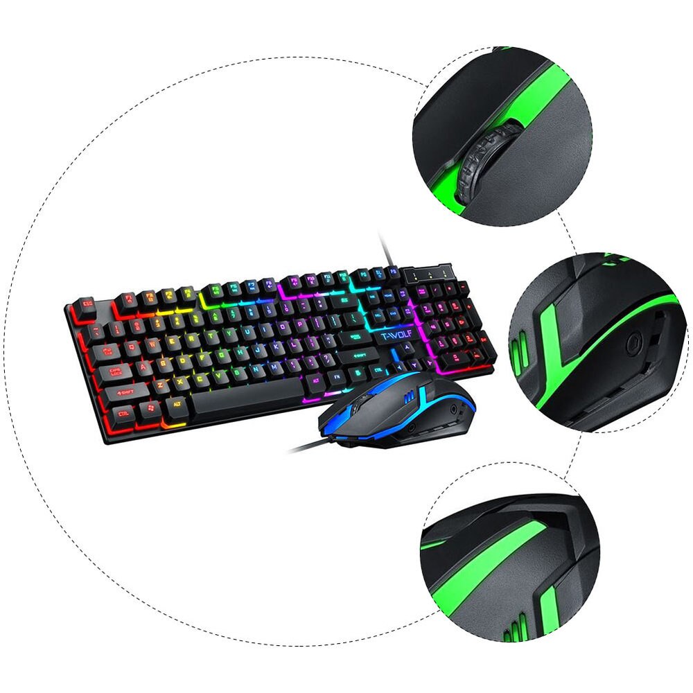 1 Set Computer Accessory Backlit Keyboard Keyboard Mouse Combo for Office