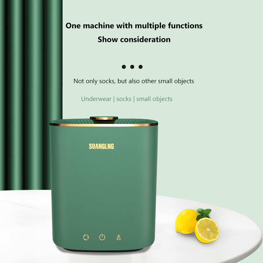 Mini Portable Washing Machine Laundry Full Automatic Dormitory Travel Underwear Washing Machine 2.5L Capacity Auto Disinfect