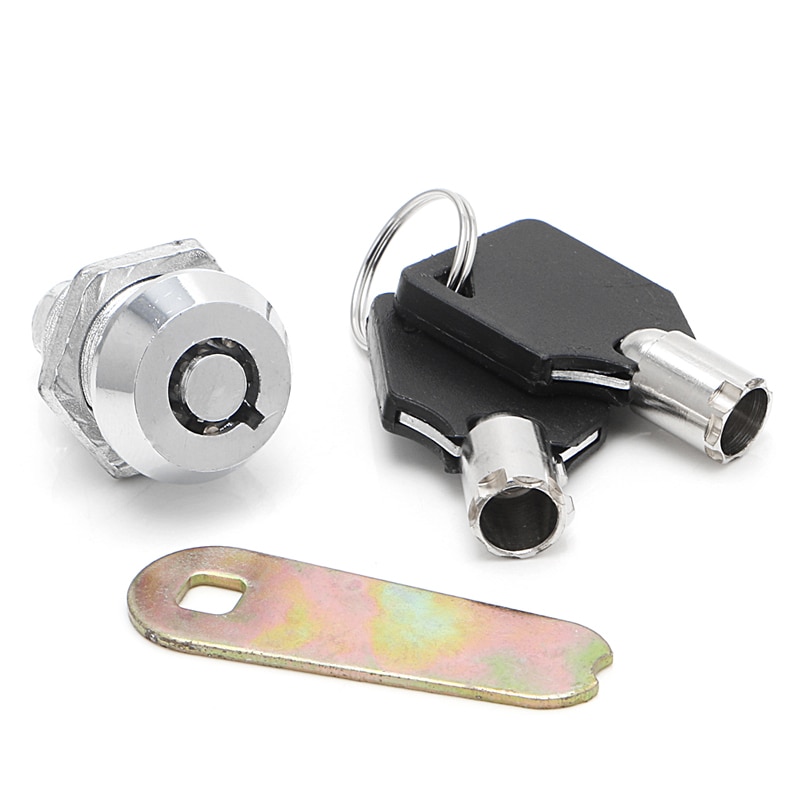 Cerradura Tubular de leva de cajón para puerta, buzón, armario con 2 llaves, aleación de Zinc de 20mm
