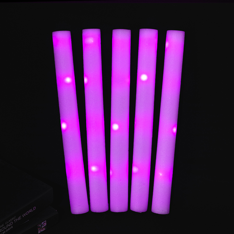 12/15/30/60 st cheer tube-pinnar, ljusstavar, mörkt ljus för fest, bulkfärgade bröllopsdekorationspinnar, skumpinne, rgb led-glöd: Plommon