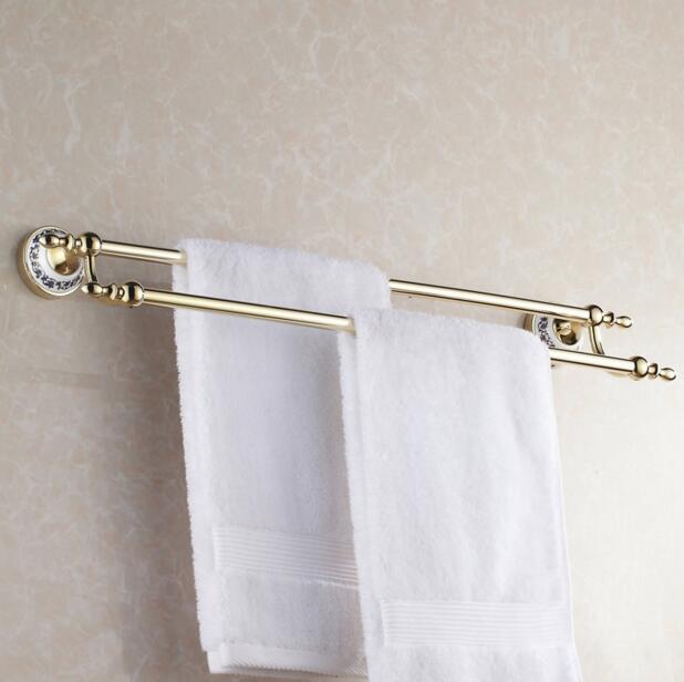 de porcelana azul y blanca cromada de cerámica (60 cm), toallero individual, toallero, toallero, accesorios de baño 7015