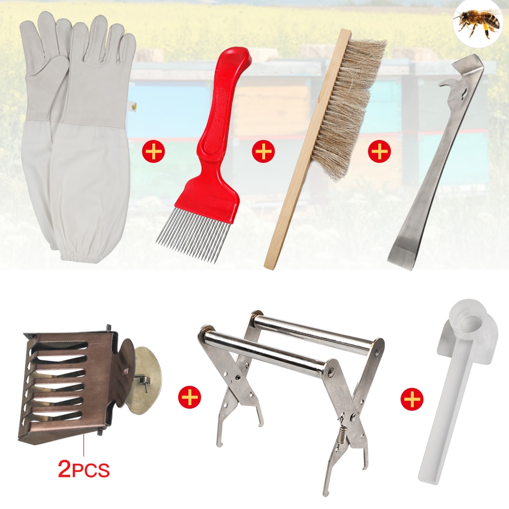 Beekeeping Beginner Kit Basis Beekeeping Tools Kit Hive Tool Bee Brush Comb Fork Tools For Beekeeper Supplies