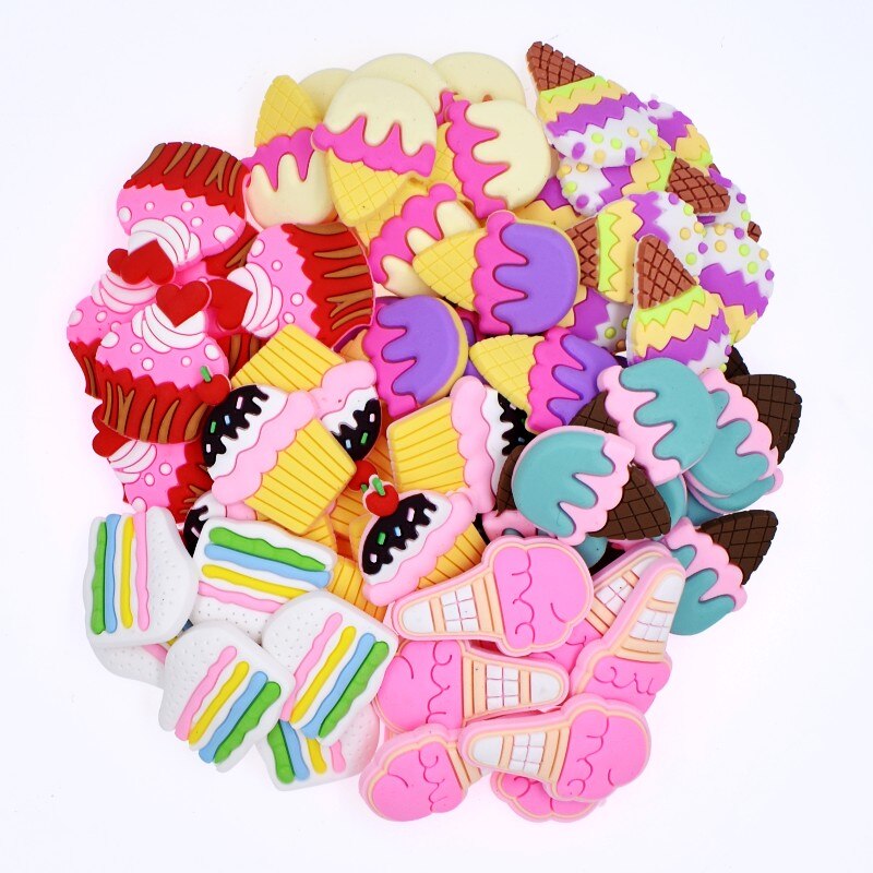 50 stk salgsfremmende jule cupcake musikalsk symbol katte sko ornamenter armbånd tilbehør