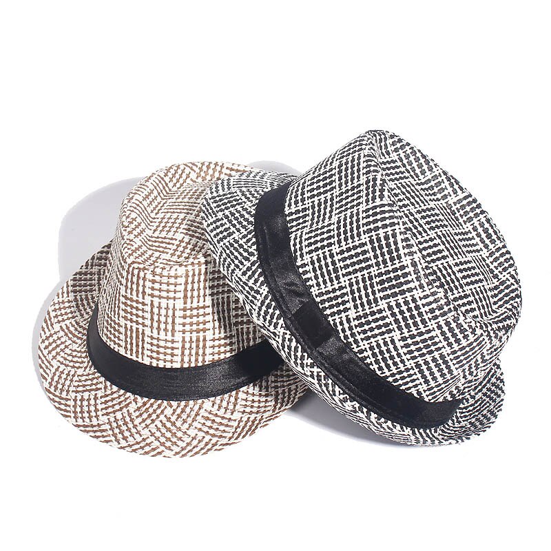 Gorra de gángster para hombre y mujer, sombrero de paja para playa, informal, Panamá, Jazz, vaquero