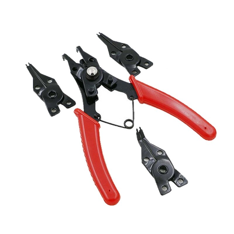 4 IN 1 Set Multi-function Pliers Snap Ring Pliers Tools Multi Crimp Tool Internal External Ring Remover Retaining Circlip Pliers
