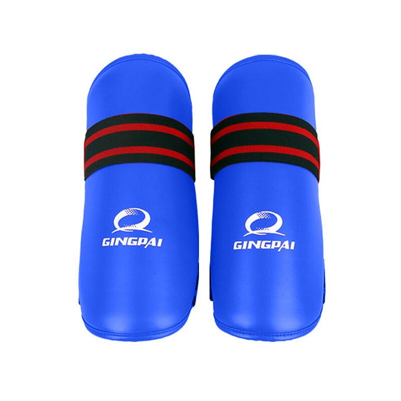 Mma shin guard shank protector kickboxing gribende shin pads sport gear benbeskyttere børn voksen træning boksning muay thai sanda: Blå / S 120-150cm