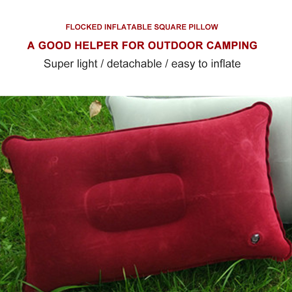 Inflatable Air Pillows Portable Ultralight PVC Nylon Camping Sleep Cushion For Travel Hiking Beach Car Plane Head Rest Camp Gear