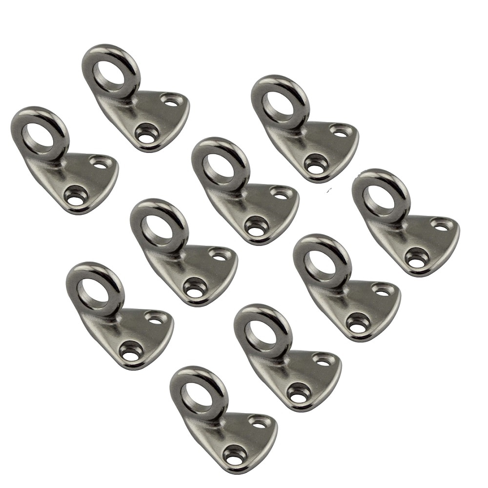 10PCS Geschlossen Auge Fender Haken Edelstahl 316 Marine Boot Hardware Fender Haken