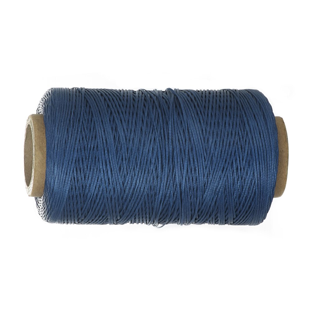 260M 150D 0,8mm Flache Gewachste NäHenne Linie dicke Gewachste Gewinde für Leder gewachste Schnur für Leder Handwerk Hand näHenne Gewinde: dunkel Blau