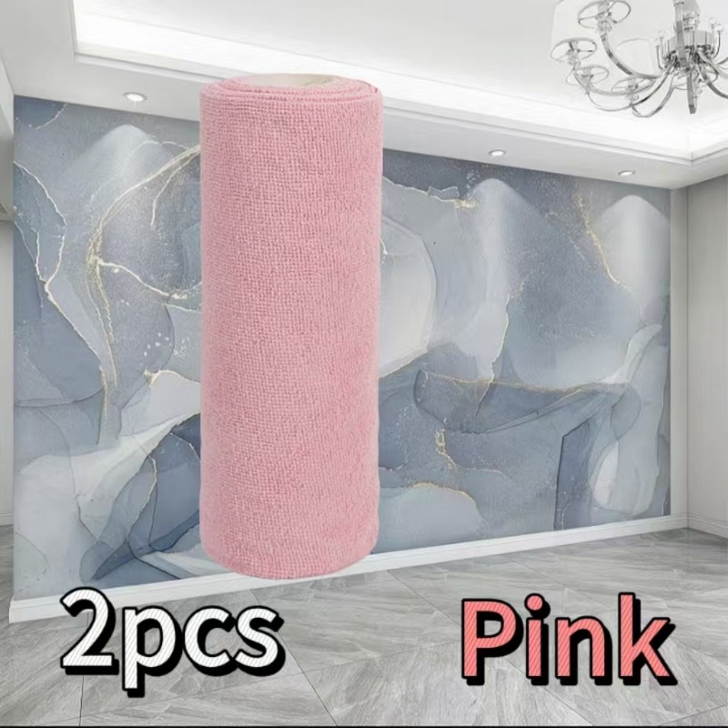 Reusable Cleaning Wipe Household Kitchen Cloth Microfiber Towel Rolls Dish Rags Wash Paper Towel Replacement 1 Roll of 20 Sheets: Burgundy