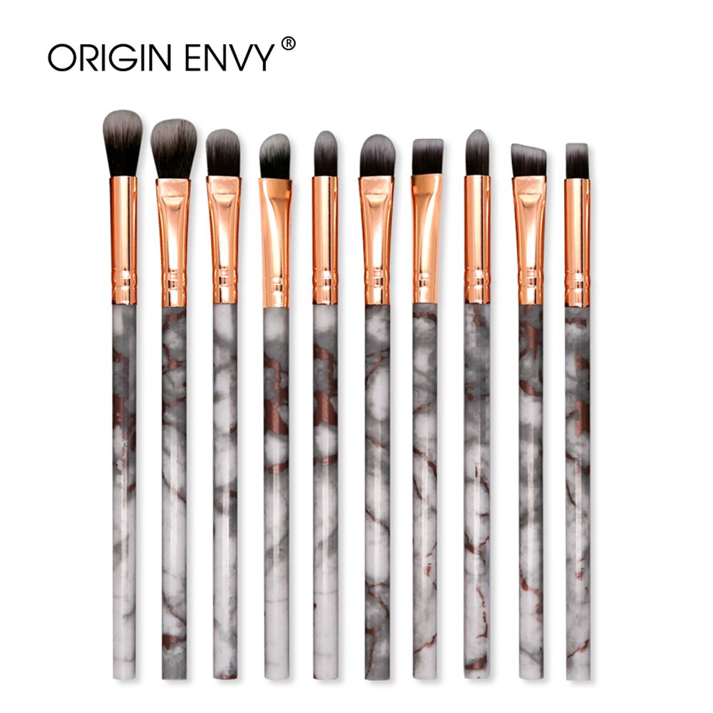 ORIGIN ENVY 10 Pcs makeup brush Set tools Powder Foundation Eyeshadow Lip Eyeliner Blush Marble Face Makeup Brushes: 10pcs-6