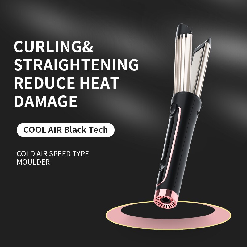 Airflow Styler Hair Straightener with Cooling Fan 2 in 1 Straight and Curl Hair Tools