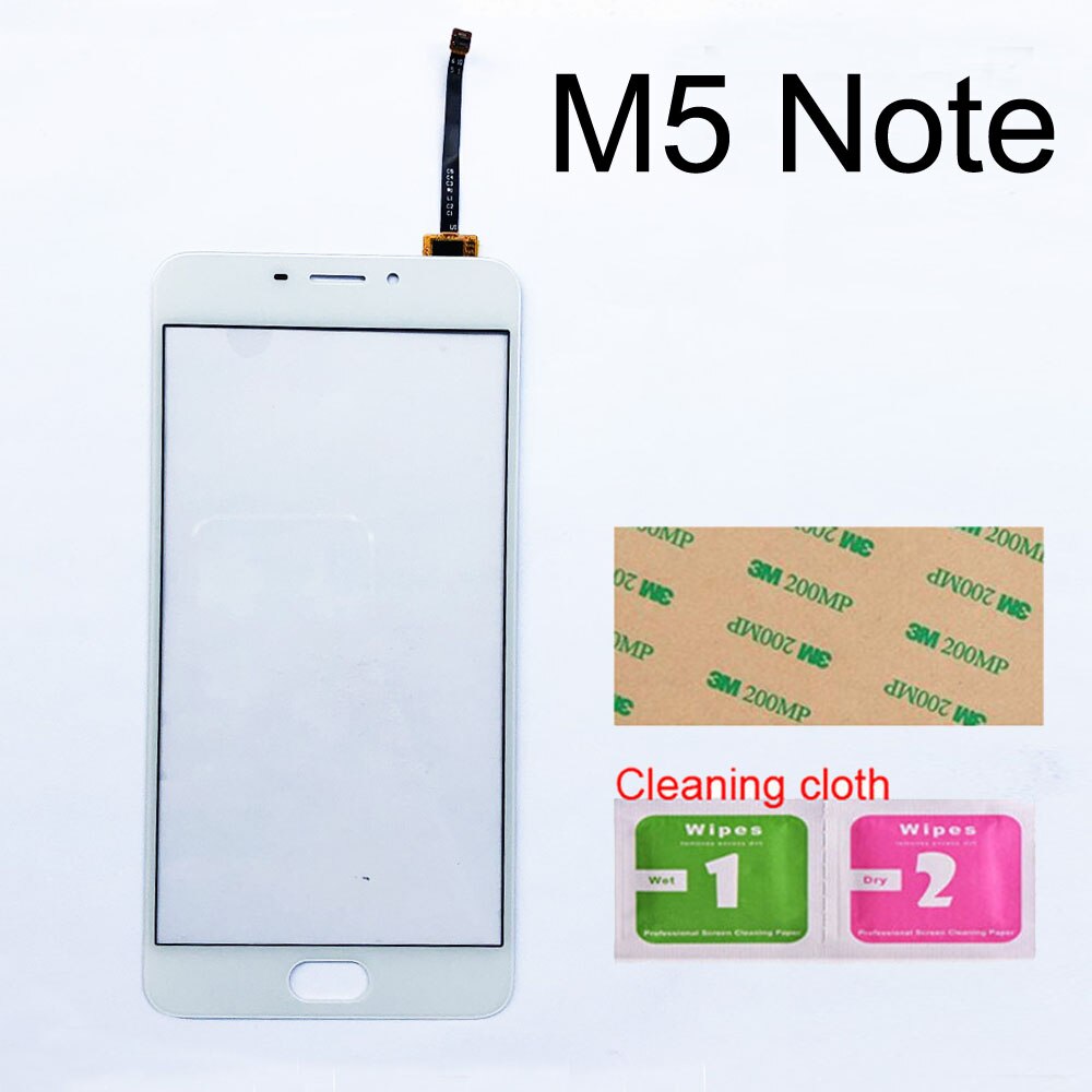 5.5&#39;&#39; Touch screen For Meizu M5 Note M3 Note M681H M6 Note Touch Screen Digitizer Sensor Glass Panel Replacement: M5 Note White