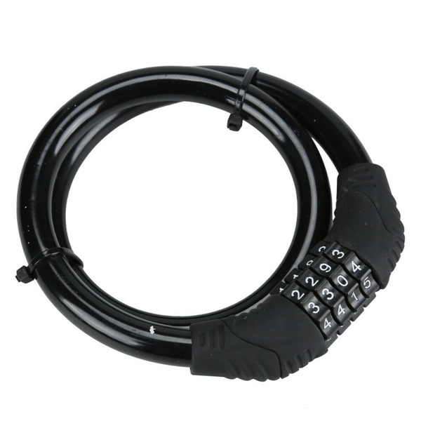 1Pc Combination Number Code Bike Bicycle Code Lock 12mm Thick By 650mm Length Steel Cable Chain Lock