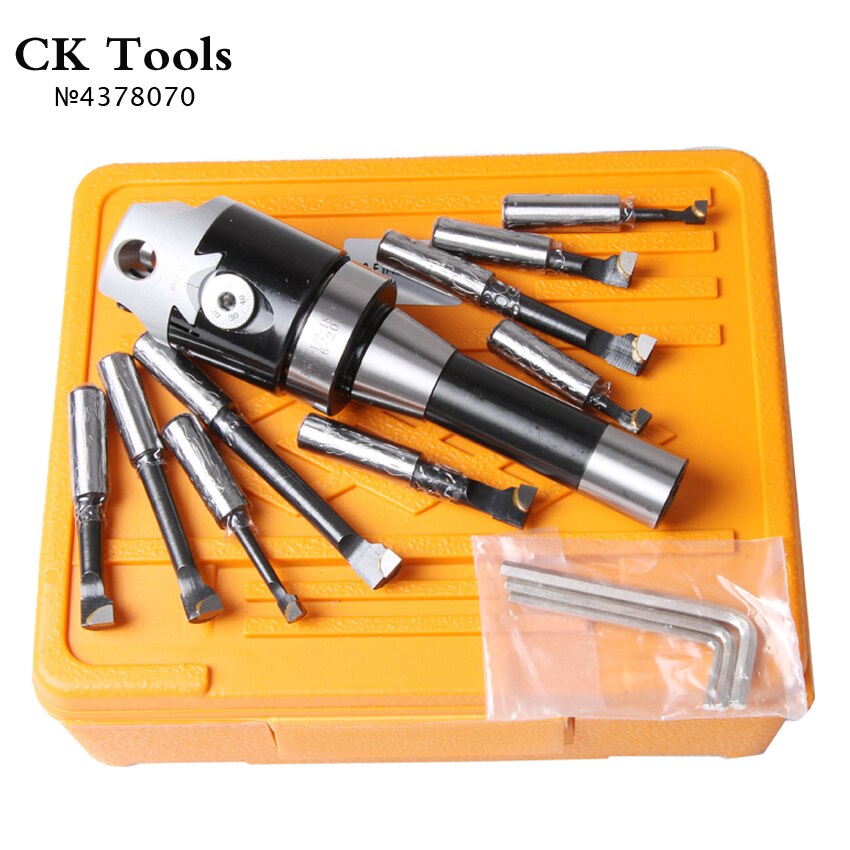 R8 7/16 Arbor F1 -12 50mm boring head and 9pcs 12mm boring bars, boring head set