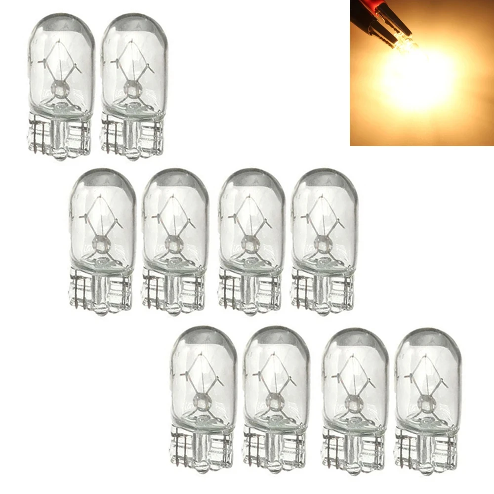 10 Stücke Auto T10 Halogen 3 Watt 194 158 Keile 12 V Autolampe Weiße Glühbirnen Instrumentenlicht Leselampen Umrisslampe Autozubehör