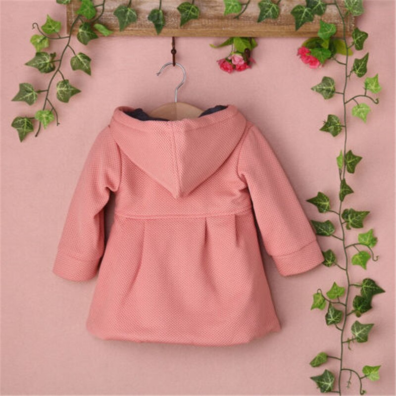 Abrigos para niñas de 0 a 3 años, ropa de niña de otoño e invierno , sudaderas con botones calientes, abrigos, Tops para niñas de princesa, chaquetas, prendas de vestir