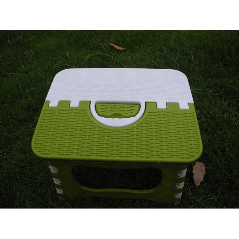 1pcs Draagbare Verdikking En Versterking Bamboe-Geweven Plastic Beige Groen Outdoor Kinderen Vouwen Bankjes En Bankjes