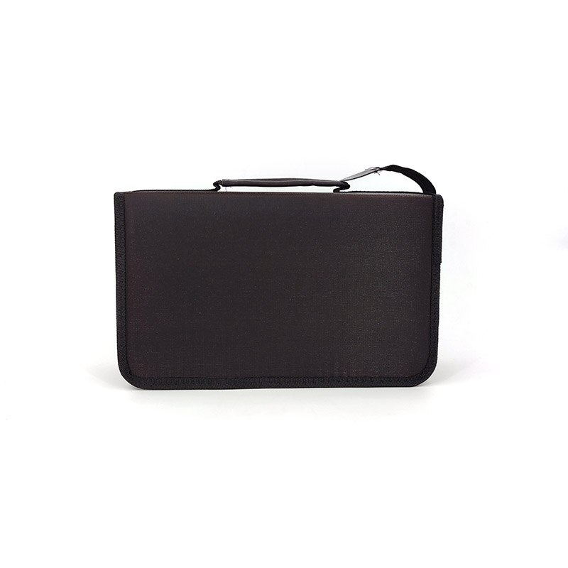Cd Tas Grote Capaciteit Van 128 Cd Dvd Vcd Wallet Organizer Case Cd Sleeve Hard Album Doos Grote houder Met Rits: Black