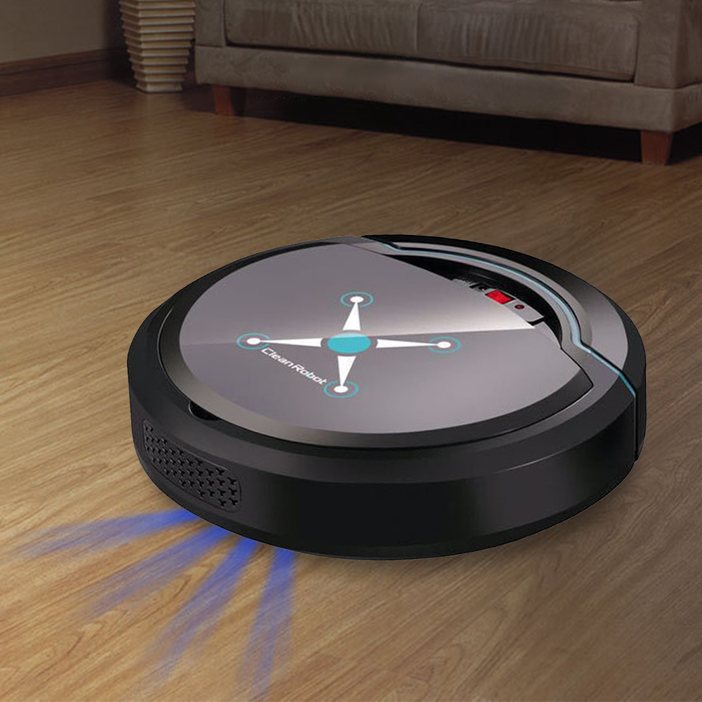 Aspirateur Robot Balayeur Et Serpillère - Nettoyage Sec/humide, Charge USB, 60 DB - Compact 25x25x6.5 Cm